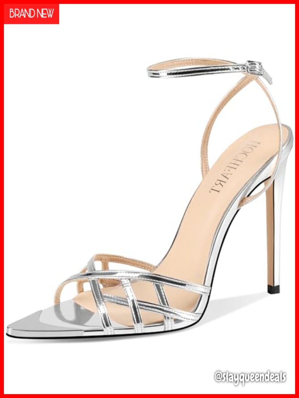 Women's Lace Up Strappy Stiletto Heels Pointed Open Toe Ankle Strap Sandals